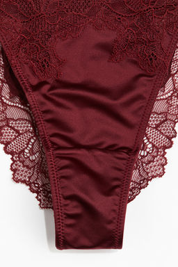 Pack de 2 bragas Thong de microfibra y encaje - H&m фото 3