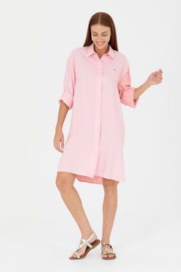 U. S. Polo Assn Женское розовое тканое платье