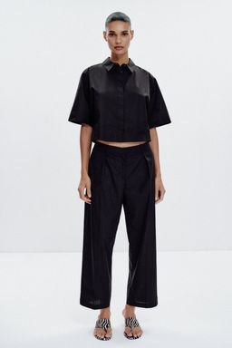POPLIN TROUSERS WITH PLEATS - Zara фото 10