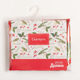 Скатерть новогодняя Доляна Сказочное настроение 145*180 +/- 2 см, 100% п/э  фото 8