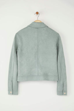 Koyu Kahverengi Fitted Kal?p Suet Ince Ceket Mont TWOAW26MO00016 - Trendyolmilla фото 13