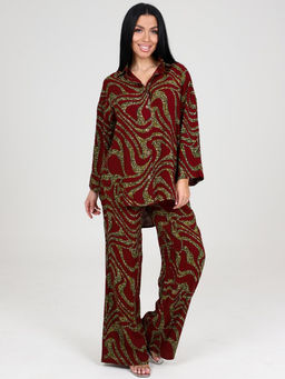 077 ЖЕНСКИЙ КОСТЮМ (брюки) (Бордовый) - А-дина фото 3