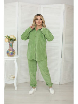 КОСТЮМ ТАРРАВО рубашка+джоггеры МИКРОВЕЛЬВЕТ