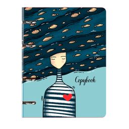 Тетрадь с кольцевым механизмом, 120 л. клетка, арт. 61518/ МОРСКАЯ ФАНТАЗИЯ