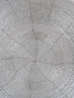 Салфетка под приборы, 36 см, бисер, круглая, серебристая, Bijou - Anna lafarg фото 3