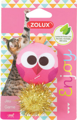 ZOLUX, Игрушка для кошек с кошачьей мятой "Совушка", розовая, 580725