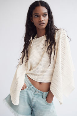 Top capa en punto con textura - H&m фото 3