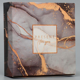Цена за 5 шт. Кондитерская упаковка, коробка Present for you, 14×14×3.5 см