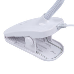 TLD-546 White/LED/350Lm/4500K Светильник настольный прищепка, 5W. Механический выключатель. Белый. ТМ Uniel