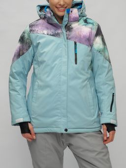 Горнолыжный костюм женский большого размера голубого цвета 02263Gl - Chunmai фото 9