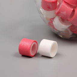 Клейкая лента пластик в банке «Белый и коралл», набор 40 шт., 1.2 см, дл. 0.9 м, 7×7×9 см