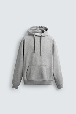 SUDADERA CAPUCHA HEAVYWEIGHT B?SICA / Gris vigor? - Zara фото 7