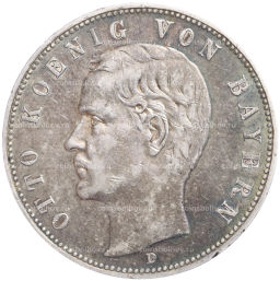 Монета 5 марок 1908 года D Германия (Бавария)
