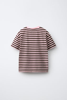 CAMISETA ESTAMPADA RAYAS / Rosa - Zara фото 2