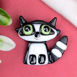 Брошь Енот - Стрекоза фото 4