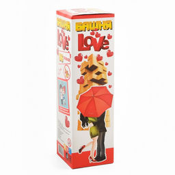 Падающая башня, дженга "LOVE", 56 брусков