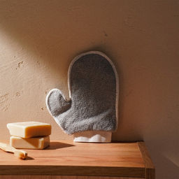 Мочалка-варежка массажная SL Home «Ортика», хлопок, 20×17 см, серая