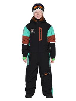 Комбинезон T-9080 Черно-бирюзовый