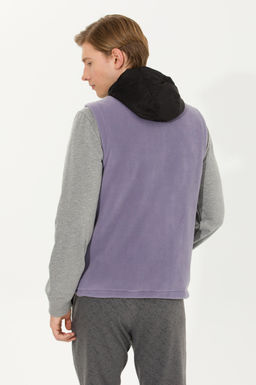 U. S. Polo Assn Мужской серый вязаный кардиган с капюшоном - U.s. polo assn фото 5