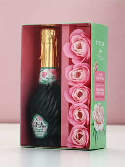 Подарочный набор Самой нежной, гель для душа мондоро и мыльные цветы, Чистое Счастье