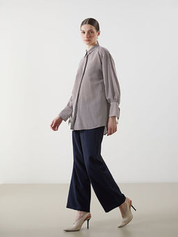 ?izgili Oversize Kad?n G?mlek Tunik