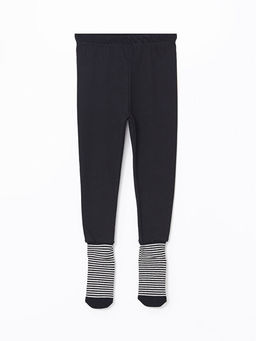 Beli Lastikli ?orapl? Erkek Bebek Pijama Alt