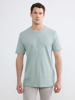 Slim Fit Bisiklet Yaka Erkek Ti??rt