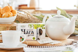 Чайный напиток целебная Чага Алтая с шиповником Алфит 1448