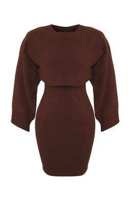 TRENDYOLMILLA Bej Mini Triko Bolero-Elbise Tak?m TWOAW25EL00056  фото 22