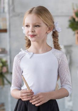 Дорис, блузка трикотажная белый/122-60-54