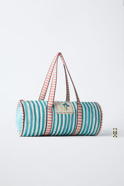 BOLSO BOWLING RAYAS BORDADOS / Verde - Zara фото 6