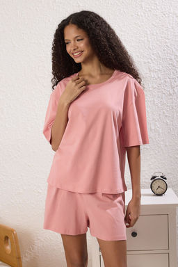 Trendyolmilla Cok Renkli 3lu Paket %100 Pamuklu Cicekli Sortlu Orme Pijama Tak?m? THMSS25PT00419  фото 4