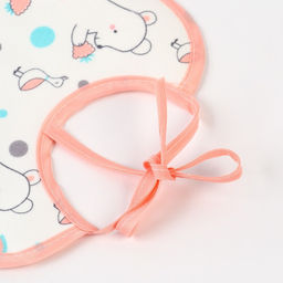 Цена за 10 шт. Нагрудник детский Крошка Я, 17х20 см (фасовка 10 шт., розовая окантовка)  фото 3