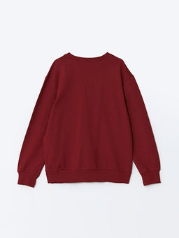 Bisiklet Yaka Bask?l? Erkek ?ocuk Sweatshirt - Waikiki фото 2