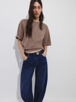 Футболка свободного кроя из хлопка OVERSIZE0826-66 / Zarina