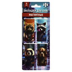 Набор закладок магнитных для книг арт. 67749 / 100 ГОРОДСКИЕ ЖИВОТНЫЕ (4 шт. в наборе, размер 25х58