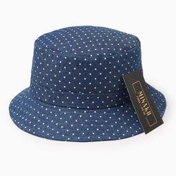 Панама детская MINAKU «Горошек», размер 44-46, синяя