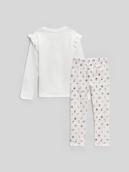 ACOOLA / Набор детский для девочек ((1)джемпер и (2)брюки) Bemmi белый фото 2