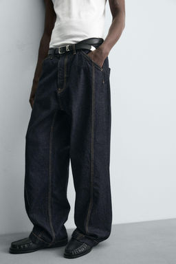 BAGGY FIT JEANS WITH TWISTED SEAM - Zara фото 5
