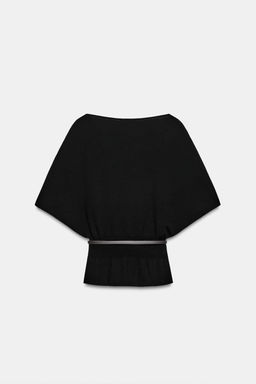 TOP PUNTO CINTUR?N / Negro