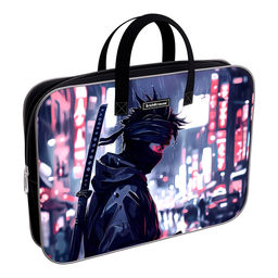 Цена за 1 шт. Папка текстильная на молнии ErichKrause с ручками Samurai, A4+