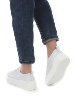 05-PDD200-1 WHITE Кроссовки женские (натуральная кожа)