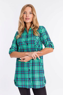Рубашка М320117г Клетка - Елена фото 2