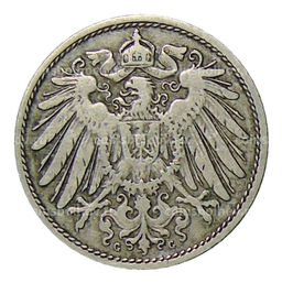 Монета 10 пфеннигов 1900 года G Германия