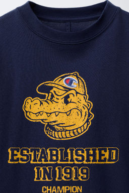 CHAMPION ® X ZARA CROCODILE PRINT T-SHIRT  фото 3