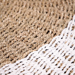 Ковёр на пол овальный натуральный плетёный «Эко», из водорослей, 90×150 см