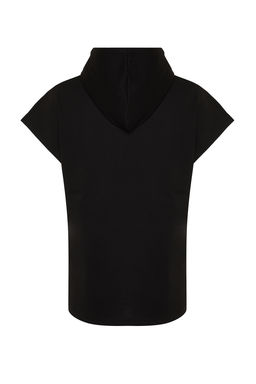 TRENDYOL MAN Siyah Kapusonlu Oversize/Genis Kesim K?sa Kollu Duz T-Shirt TMNSS20SW0148 - Trendyolmilla фото 7