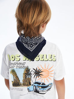 Bisiklet Yaka Bask?l? Erkek ?ocuk Ti??rt