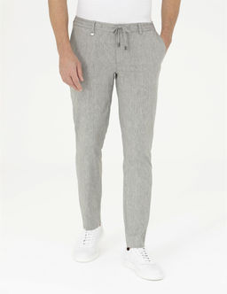 A__k Ye_il Ex. Slim Fit Keten Kar___ml_ Kuma_ Pantolon - Pierre cardin фото 2