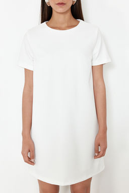 Ekru Mini Dokuma Elbise TWOSS24EL01027 - Trendyolmilla фото 5